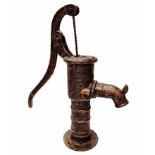 Load image into Gallery viewer, Cast Iron Village Pump Garden Ornament in Antique Gold