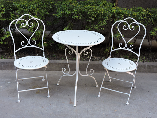 Zoe Wrought Iron Bistro 3 Piece Setting